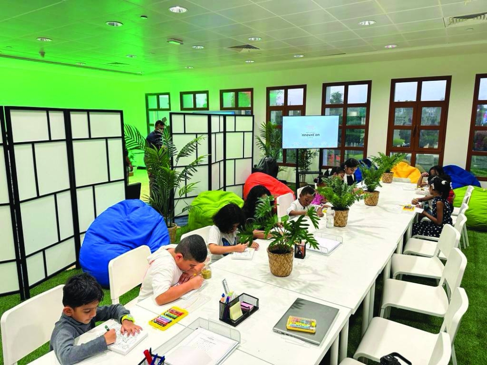 Snapshots from the Tasmu pavilion, where visitors got to take a journey through nature through virtual reality.