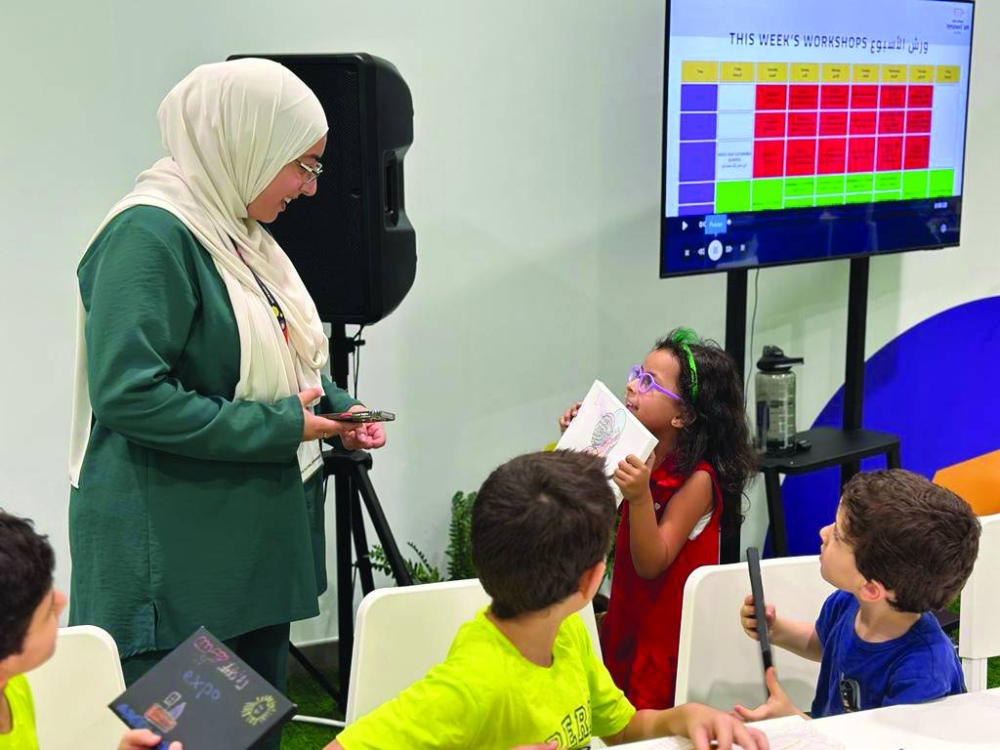 Snapshots from the Tasmu pavilion, where visitors got to take a journey through nature through virtual reality.