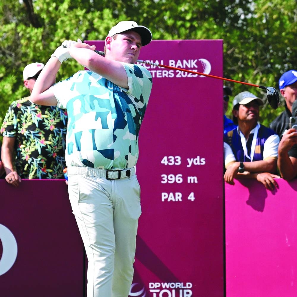 
Scottish Ryder Cup star Robert MacIntyre was a single shot further back with two holes of his round still to go at the Doha Golf Club.
 