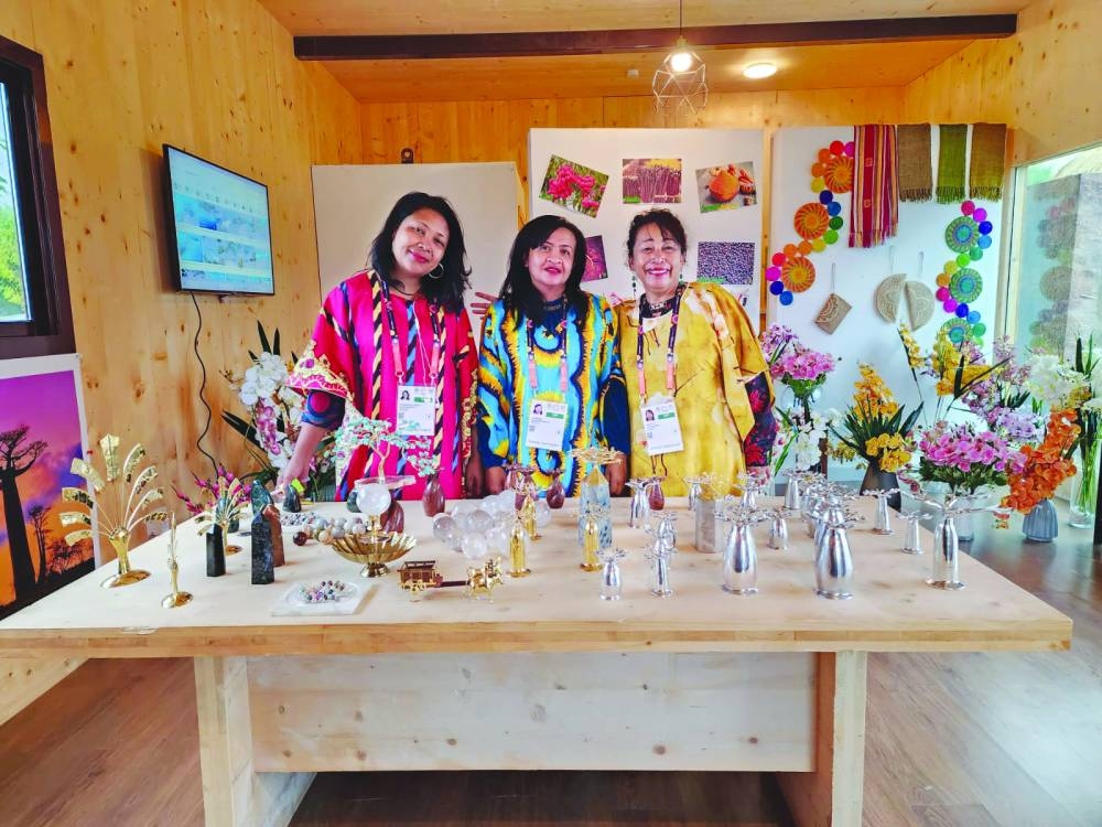 The Madagascar pavilion displays the most prominent products that characterize the African island.