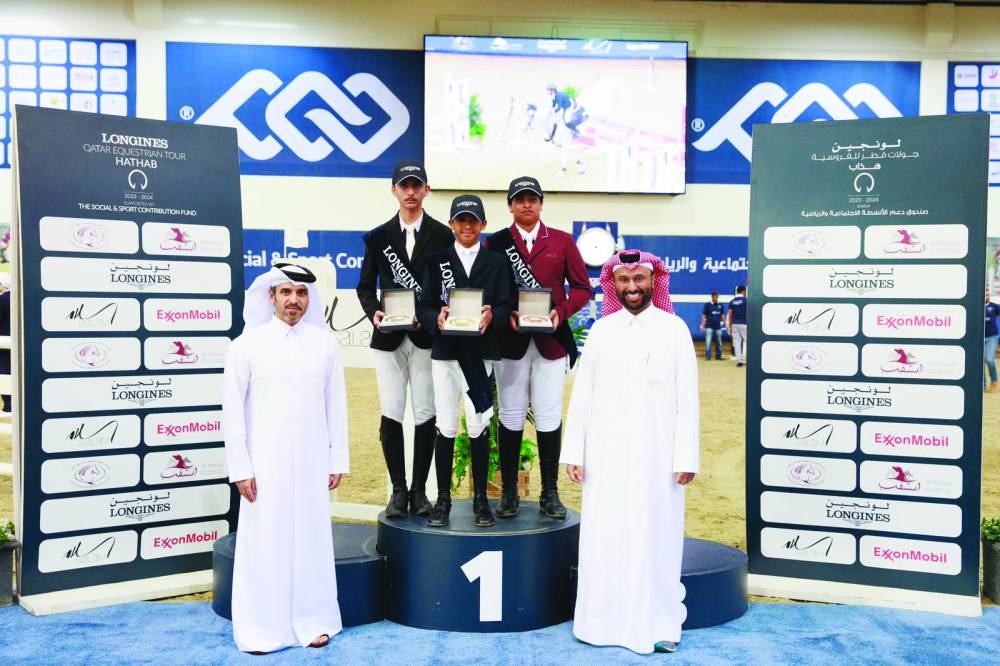 
Abdulla bin Tamim al-Thani guides Casandra 352 over a fence on his way to win the Amateur Class event.
 In Open Class event, Saad Ahmed al-Saad led Irschi to victory. 