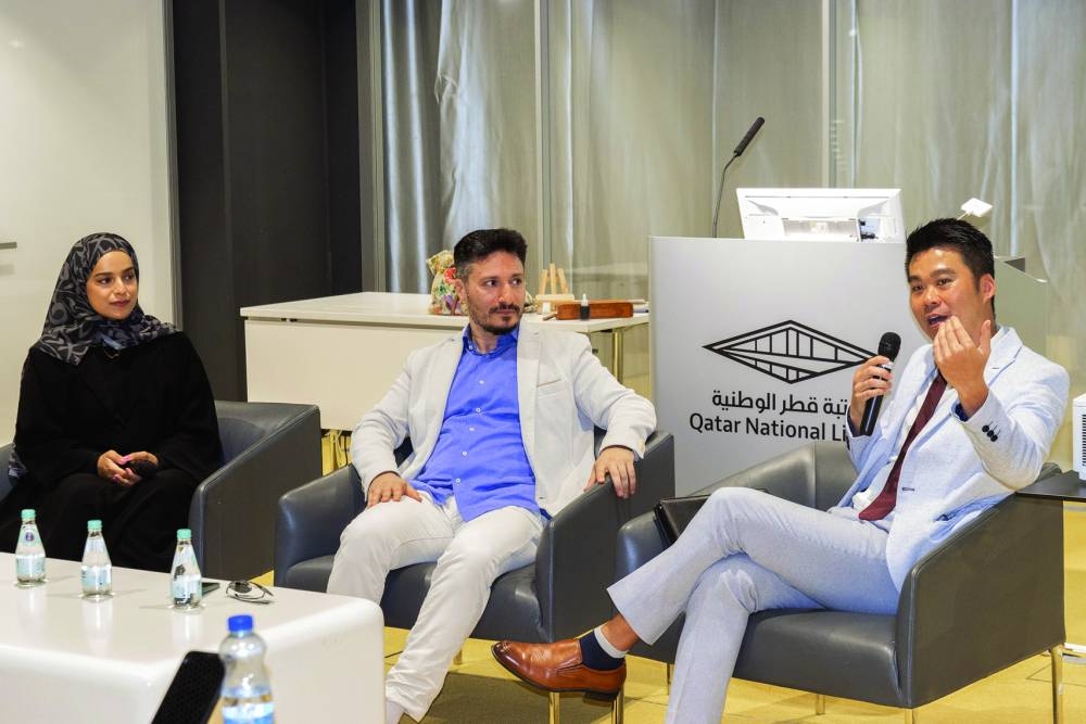 Right: Albadr (left), al-Nahas and Dr She at the event.