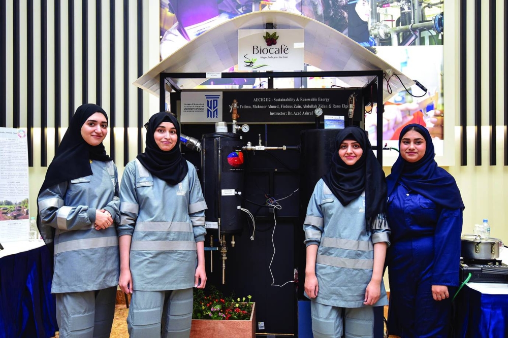 A group of winning students.