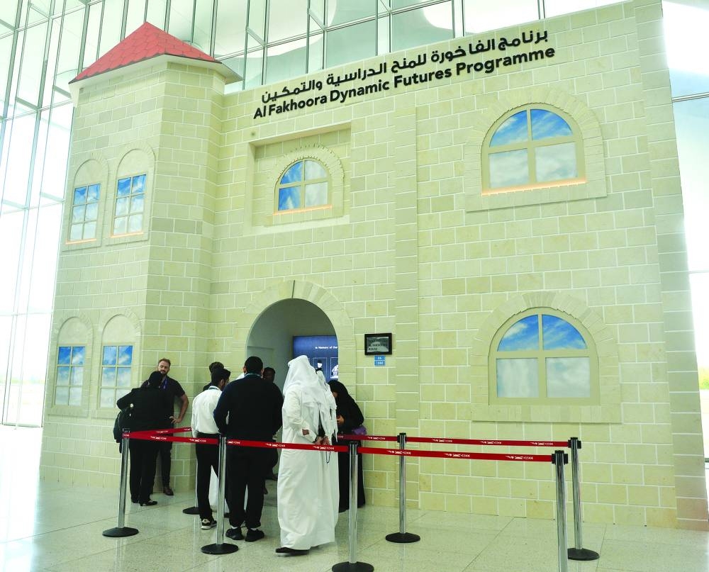 A model of Gaza's Al Fakhoora House at WISE 2023. PICTURES: Shaji Kayamkulam