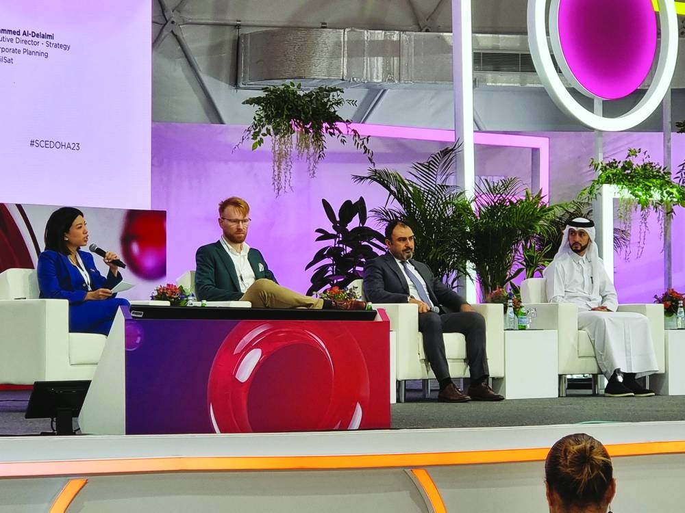 (From left ) Lean Robers (moderator), Tomas Vacha, Dr engineer Fadi Nasser, and Mohammed al-Delaimi at Smart City Expo&#039;s “Harnessing Data: The New Currency for Urban Strategies” panel discussion yesterday. PICTURE: Joey Aguilar