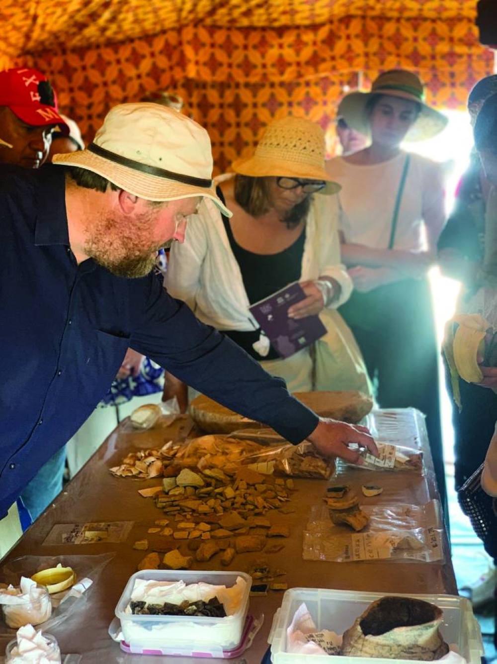 Dr. Robert Carter talking about some of the finds during last year's Open Day. PICTURES: QM