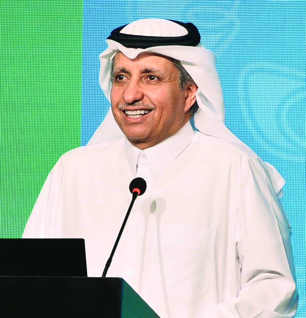 HE Sheikh Dr Khalid bin Jabor al-Thani, speaking at the opening ceremony.  PICTURE: Shaji Kayamkulam