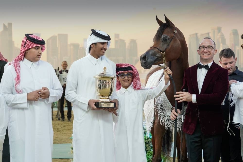 Shahalel Al Shaqab claimed gold in the Yearling Fillies Section (Classes 1A, 1B) on the final day of the World Arabian Horse Championship at the Old Doha Port Saturday.