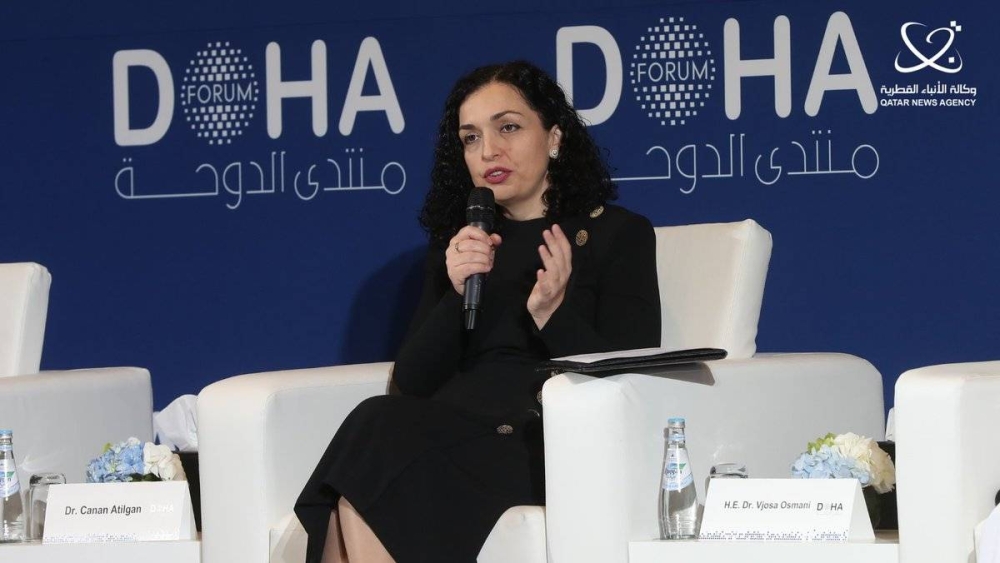 Osmani speaking at the forum.