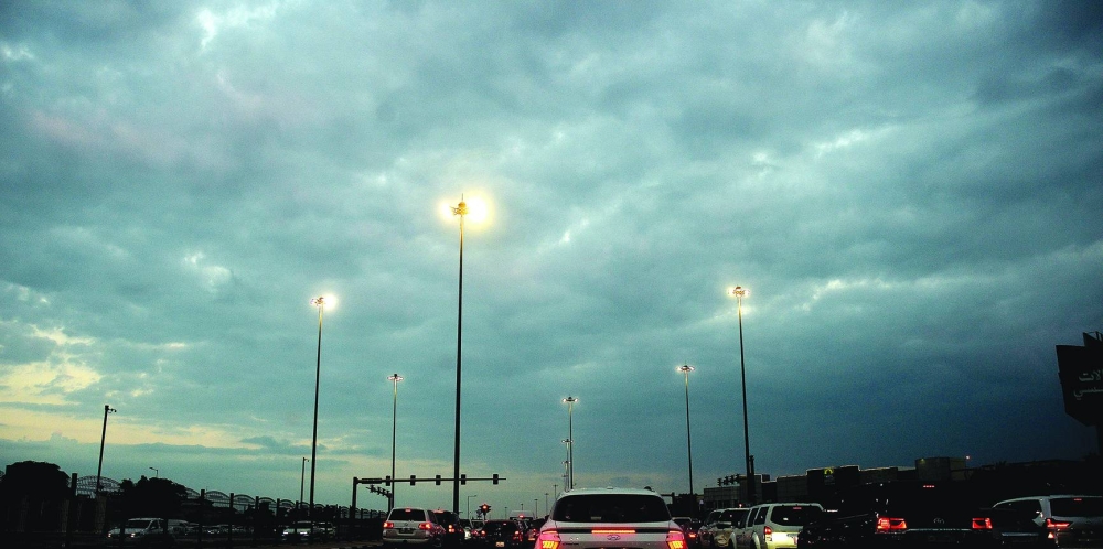 A cloudy sky seen over Doha Sunday evening. PICTURE: Shaji Kayamkulam