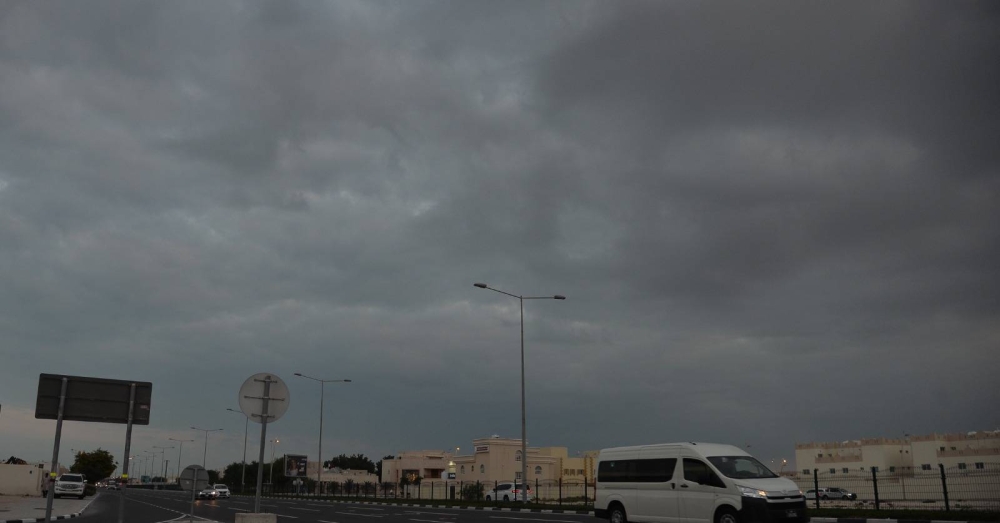 A cloudy sky seen over Doha Sunday evening. PICTURE: Shaji Kayamkulam