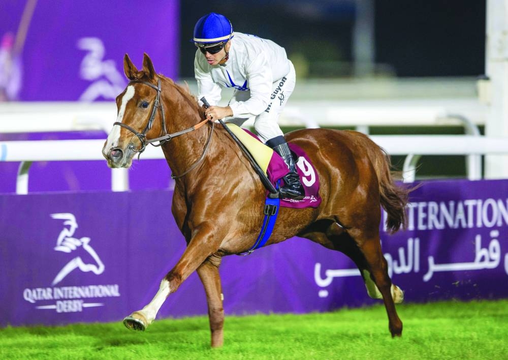 
Maxime Guyon leads Ska De L’Aigle to Qatar International Derby victory. 