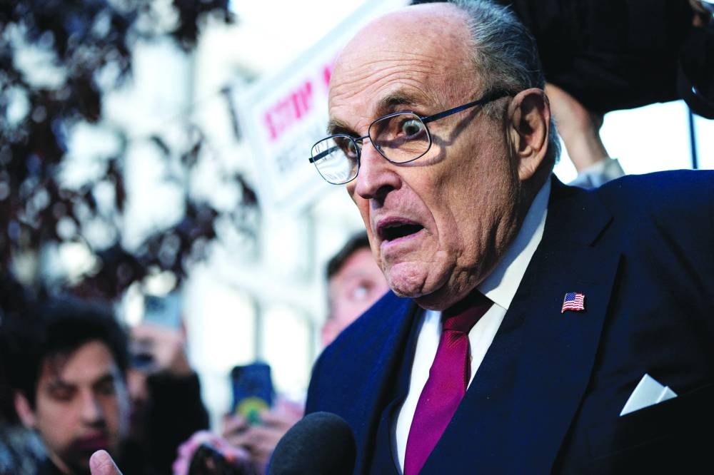 Former New York mayor Rudy Giuliani.