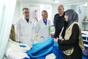 AlKhater checks on wounded Palestinians in Al Arish - Vimarsana News