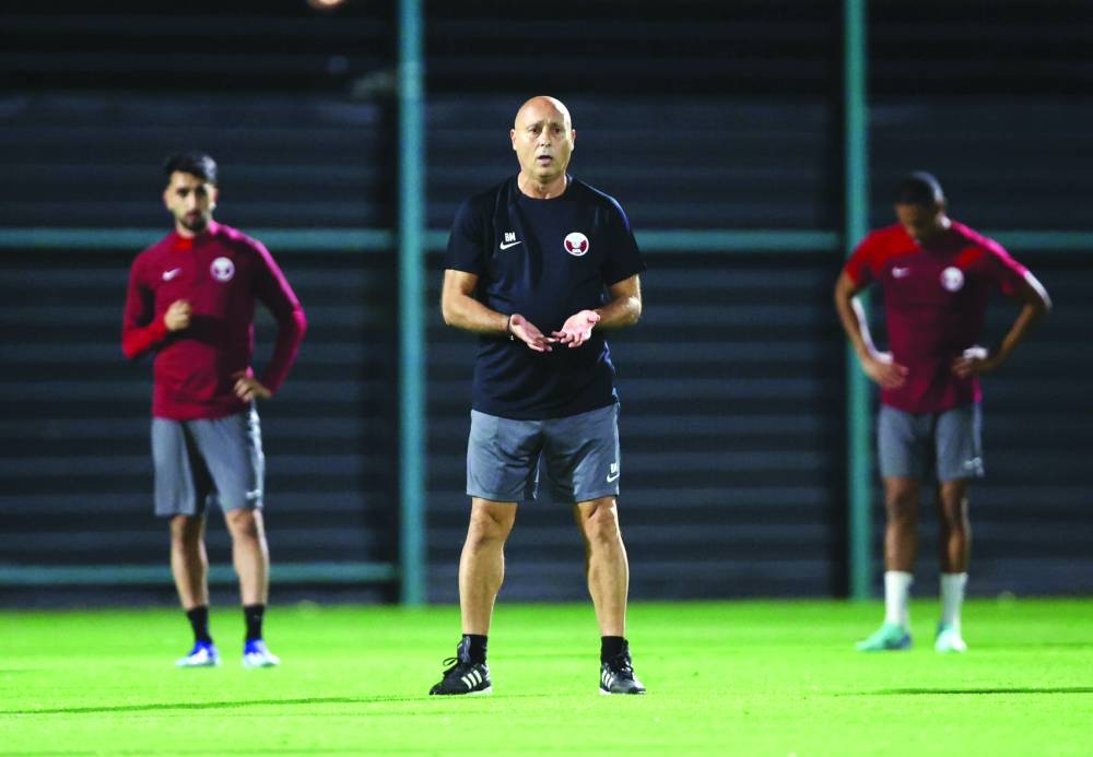 
Qatar’s interim coach Marquez Lopez. 