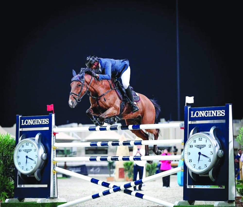 Sheikh Khalifa al-Thani astride Emiro Delle Sementarecce en route to victory in the Open Class on Saturday.