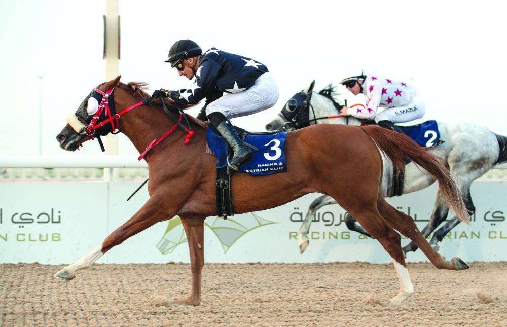 
Jefferson Smith leads Habes to End of Year Cup at the Al Uqda Racecourse. PICTURES: Juhaim 