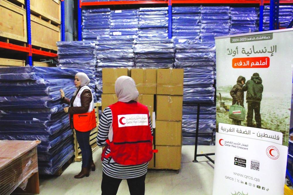 QRCS winter aid distribution in the West Bank