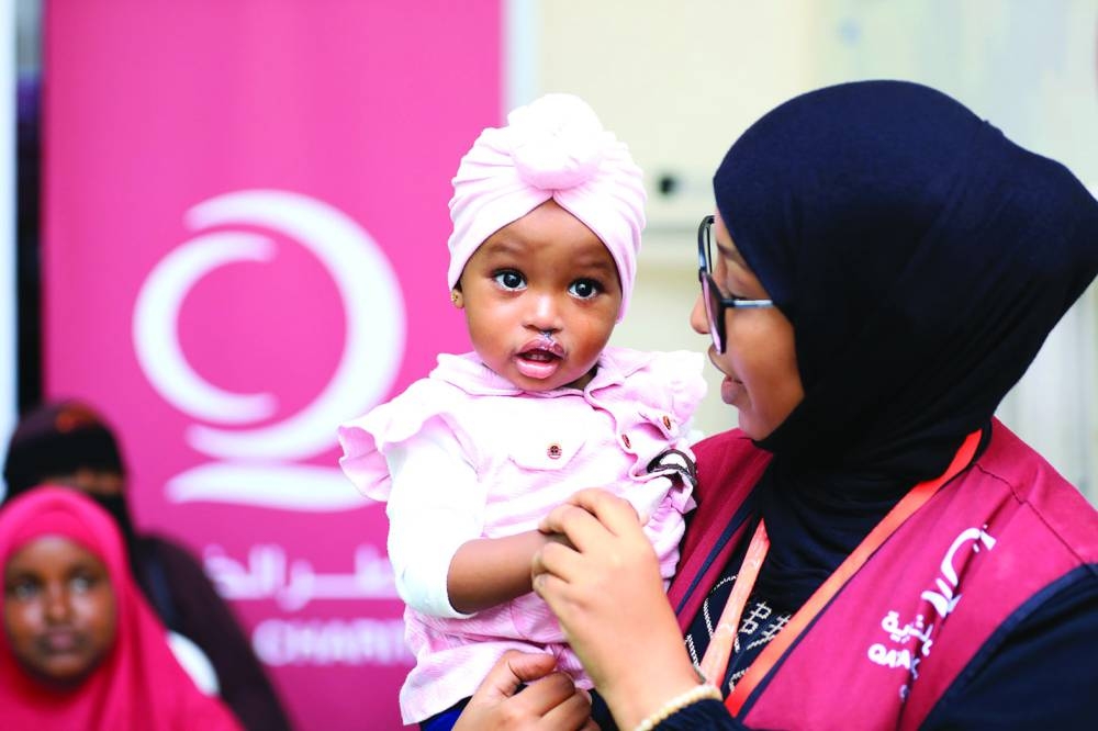 One of the young patients who benefited from Qatar Charity's initiative in Somalia.