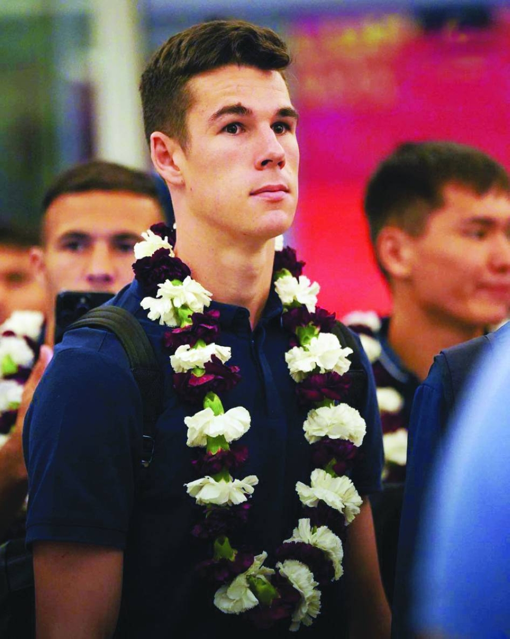 Kyrgyzstan players arrive in Doha on Saturday.