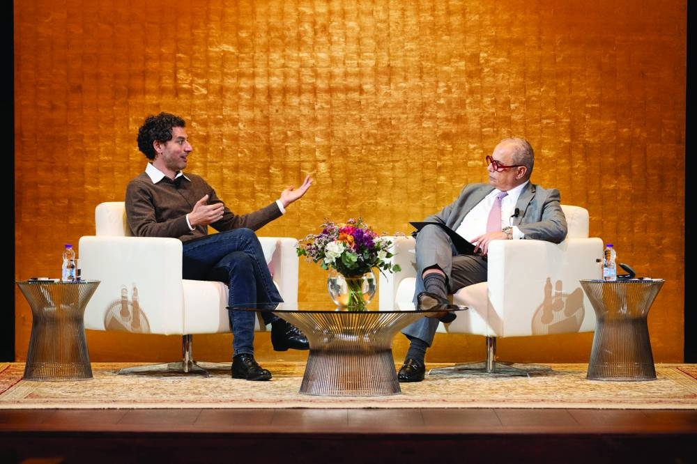 Tareq Baconi in conversation with GU-Q dean Dr Safwan Masri.