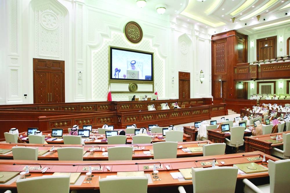 HE the Speaker Hassan bin Abdullah al-Ghanim chairs the Shura Council ordinary weekly session Monday.