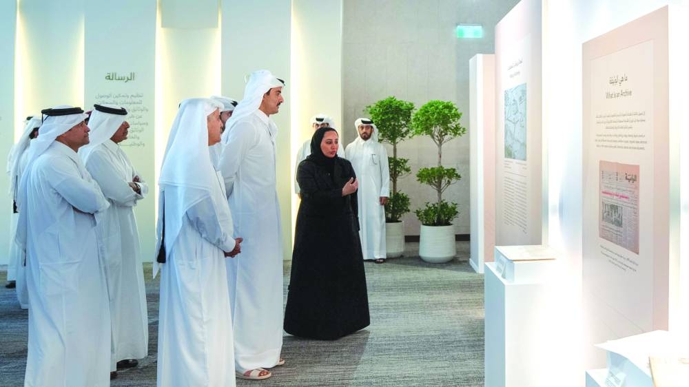 His Highness the Amir tours the facility.