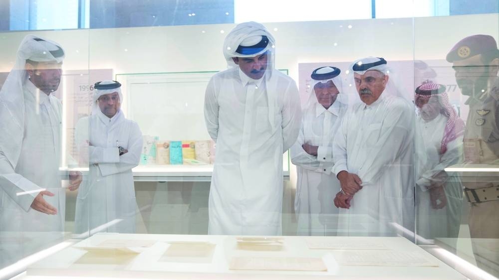 His Highness the Amir tours the facility.