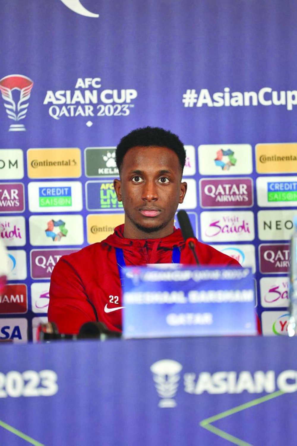 
Qatar goalkeeper Meshal Barsham. 