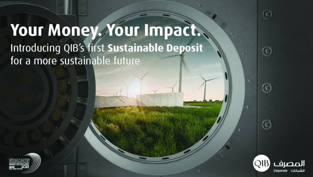 QIB's sustainable deposit focuses on sectors which contribute positively to environmental and social causes, guided by QIB’s sustainable products framework, which aligns harmoniously with the United Nations’ Sustainable Development Goals and the Qatar National Vision 2030