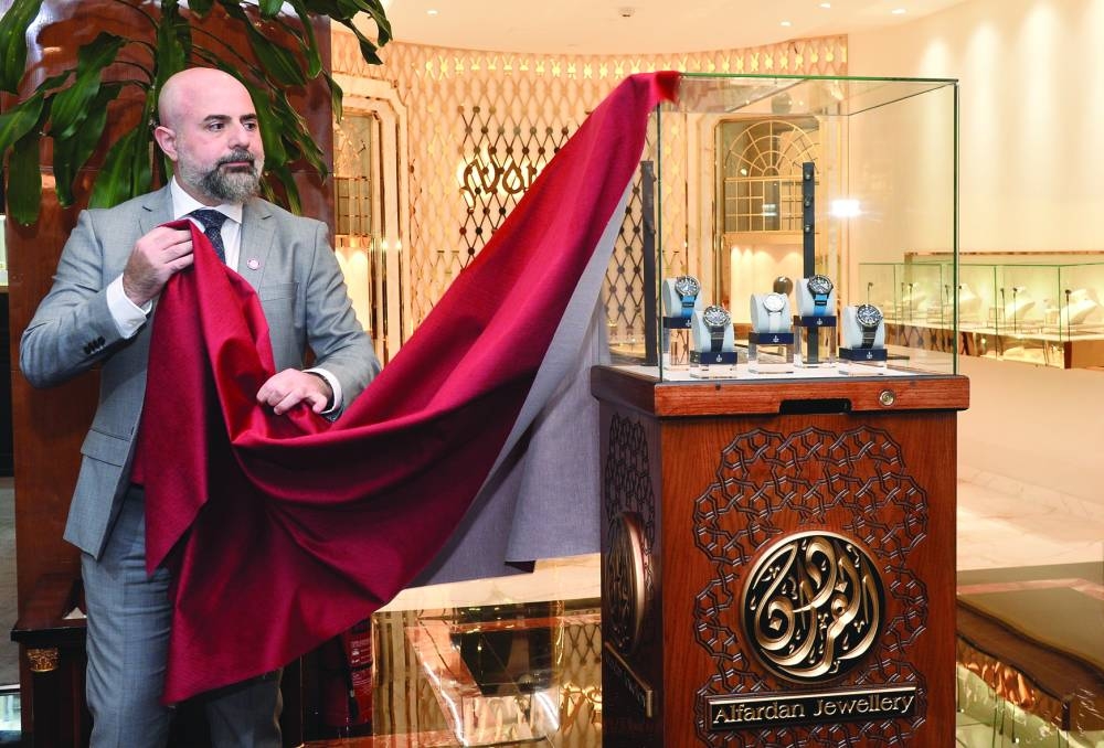 Biour unveiling the latest Ulysse Nardin collection. PICTURE: Shaji Kayamkulam