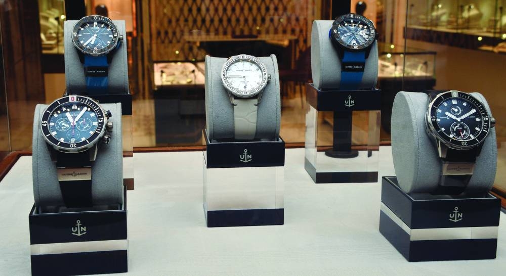 The latest Ulysse Nardin collection. PICTURE: Shaji Kayamkulam