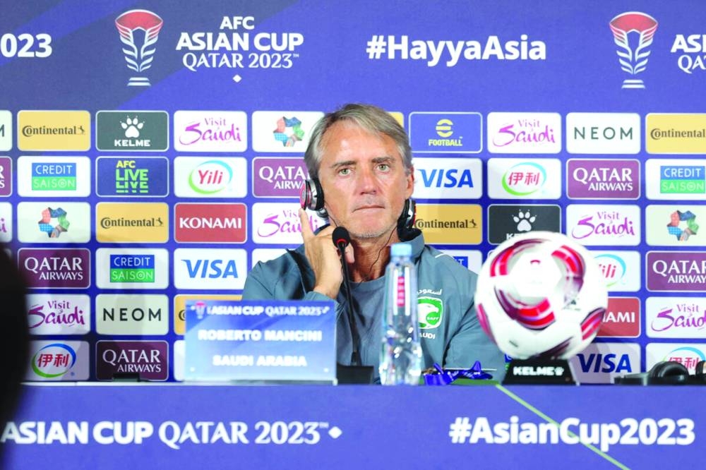 Saudi Arabia’s coach Roberto Mancini.