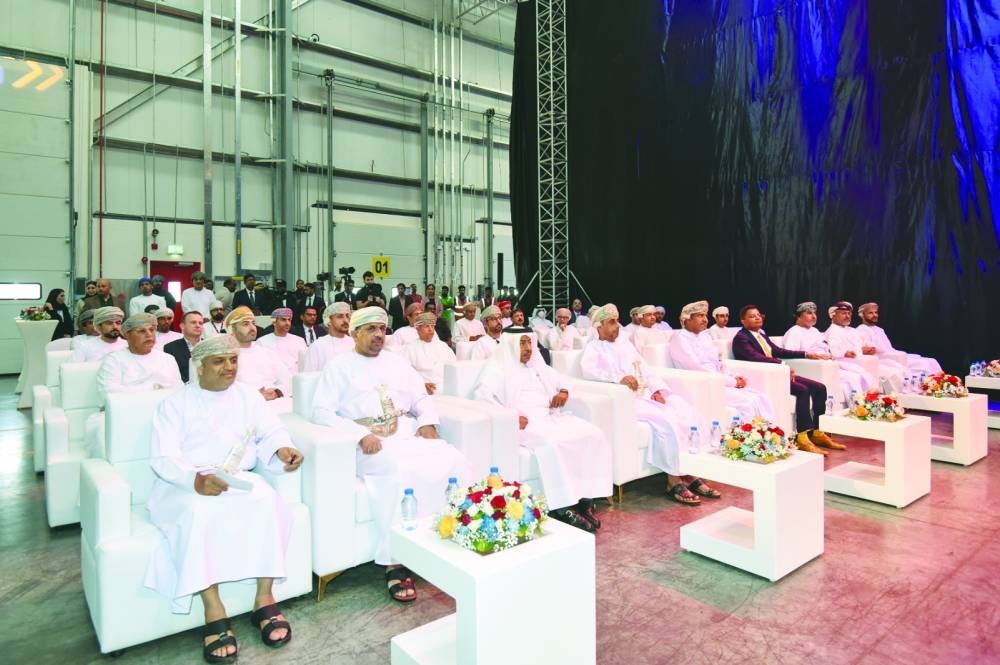 Qatari and Omani dignitaries during the launch of GWC's wholly-owned subsidiary FLAG at the logistics hub at Khazaen Economic City in Oman.