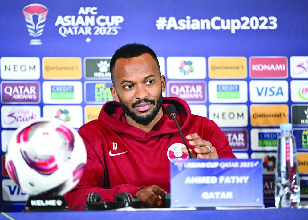Qatar midfielder Ahmed Fathy