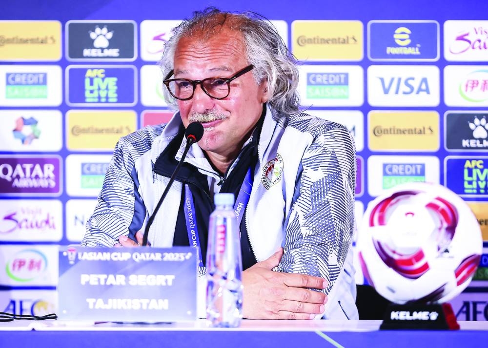 
Tajikistan coach Petar Segrt. 