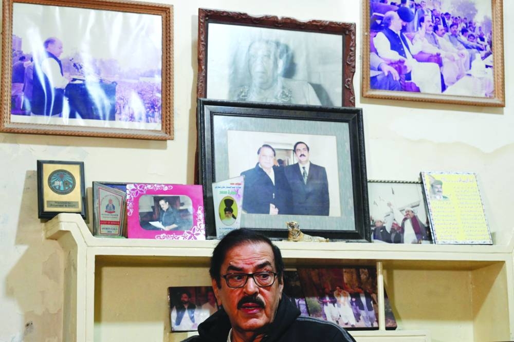Candidate of Pakistan Muslim League - Nawaz party Inam Ullah Khan Niazi speaks during an interview with AFP at their family house in Mianwali. (AFP)