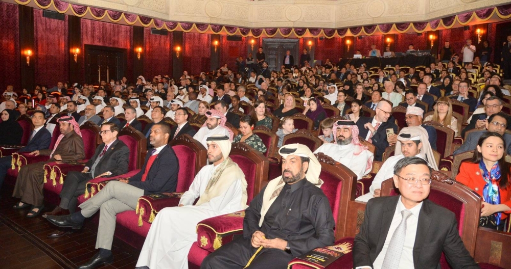Dignitaries at the 'Xinjiang is a Nice Place' folk music and dance show at the Katara Opera House Wednesday. PICTURES: Shaji Kayamkulam