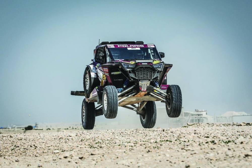 
Qatar’s Khalid 
al-Mohannadi is chasing T4 honours in his Polaris. 