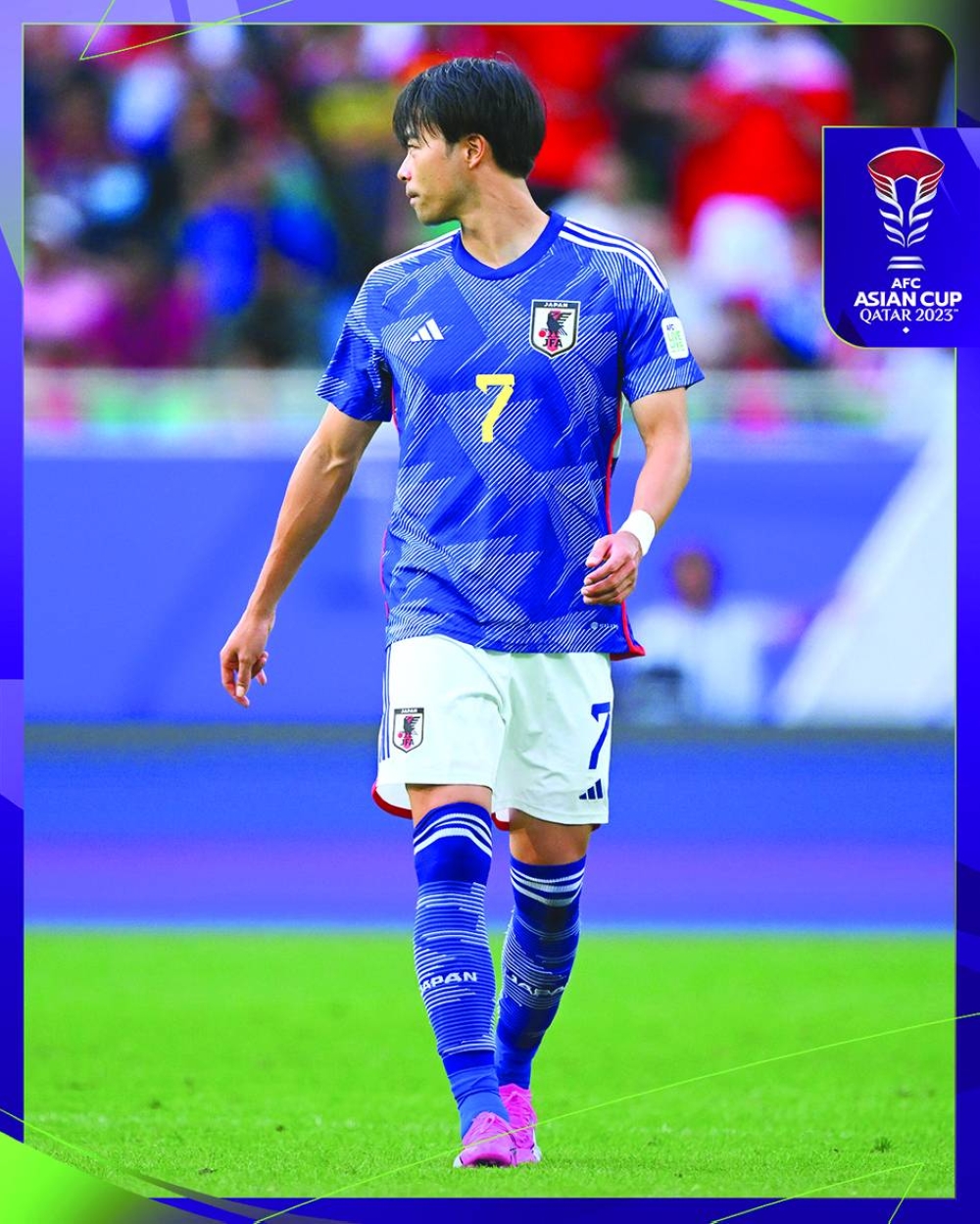 Brighton winger Kaoru Mitoma returned from injury as a second-half substitute against Bahrain on Wednesday.