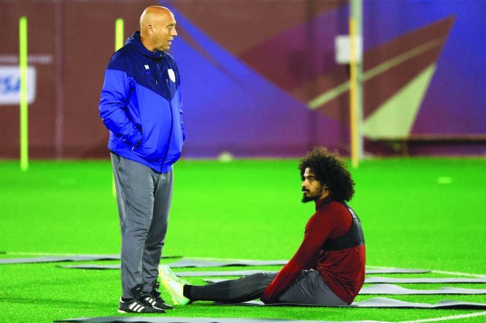 Akram Afif (right) has been in exceptional form at the Asian Cup Qatar, scoring five goals and providing three assists.