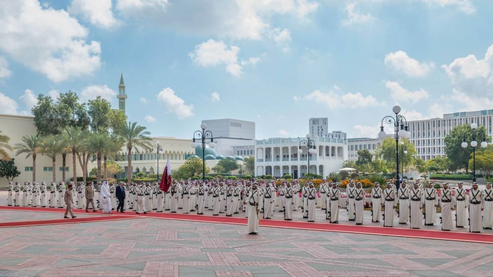 The ceremonial reception accorded to Kazakh president Kassym-Jomart Tokayev.