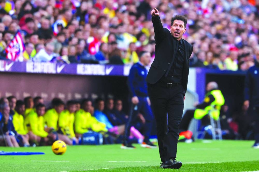 
Atletico Madrid’s 
coach Diego Simeone 