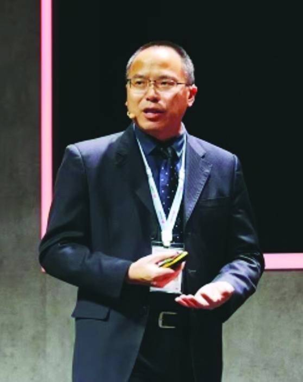 Cao Ming speaks at the Mobile World Congress 2024 in Barcelona on Monday.