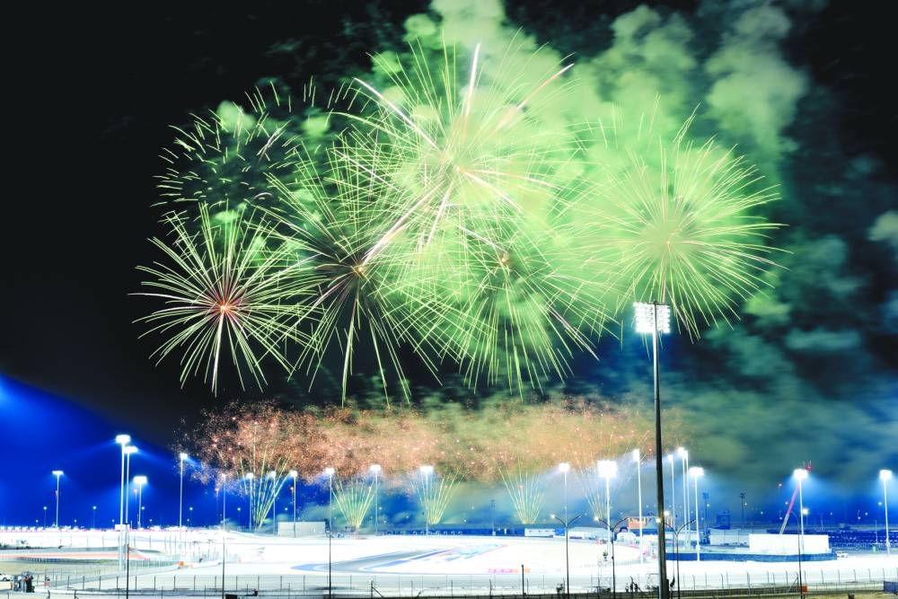 
Fans were treated to fireworks show after the race at the Lusail circuit. 