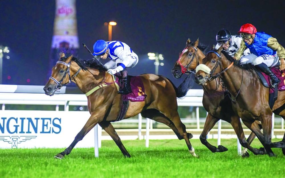 Jockey Alberto Sanna guided Seulomonde to Late Yousef Al Romaihi Cup victory on Thursday.