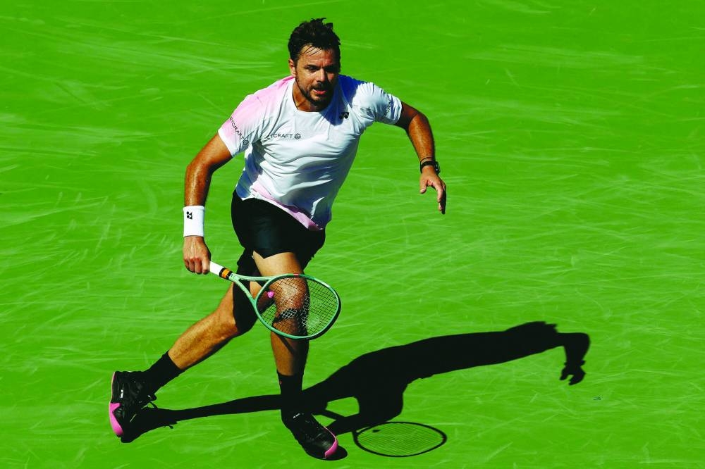 Stan Wawrinka of Switzerland plays against Tomas Machac of Czech Republic. (AFP)