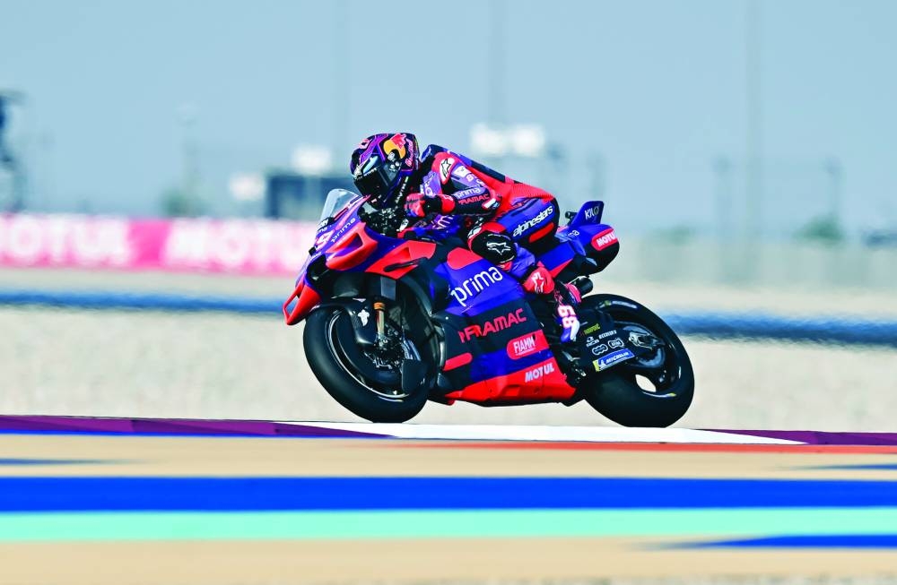 Spain’s Jorge Martin of Prima Pramac Racing was fastest overall on Friday.