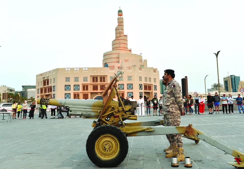 Ramadan cannon getting ready to fire at Souq Waqif to mark the end of the fasting on the first day of Ramadan. PICTURE: Shaji Kayamkulam