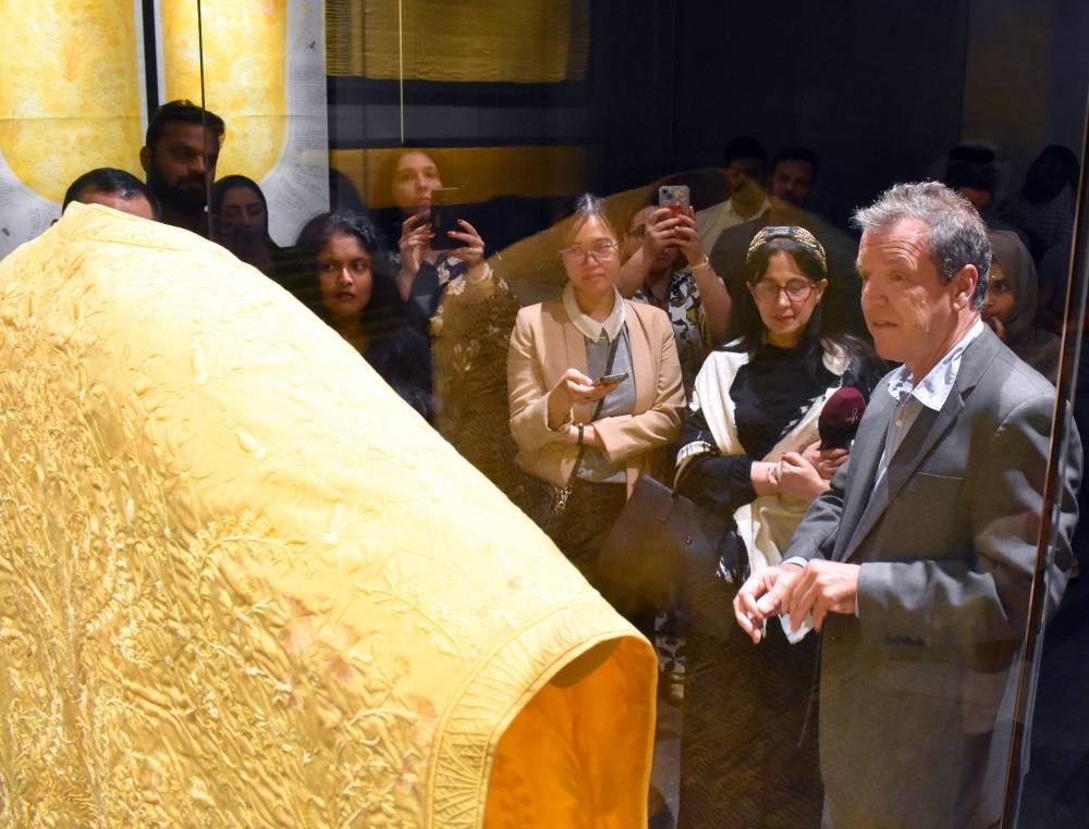 Simon Peers at the media tour at MIA Tuesday.